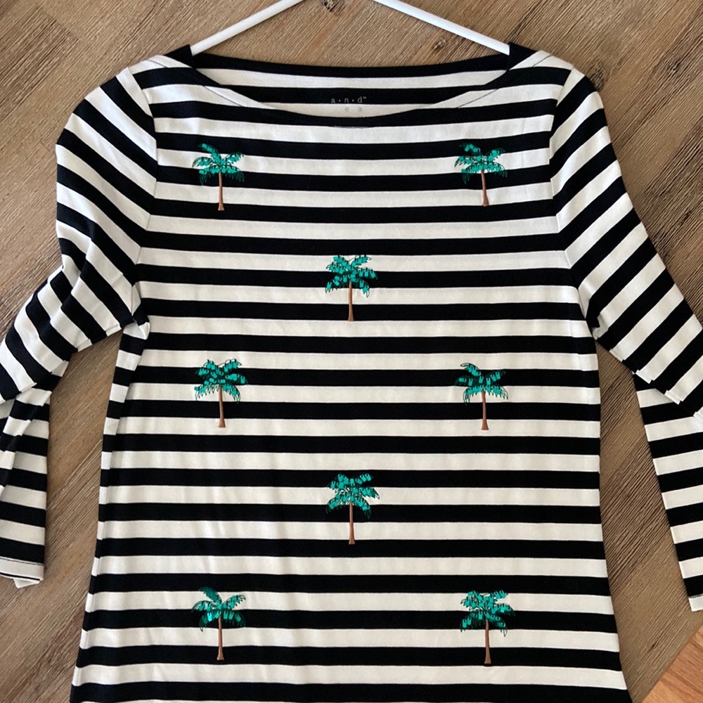 NWOT A New Day Palm Tree Striped shirt 🌴